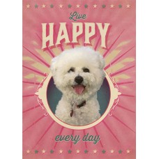 TREE FREE GREETING CARD Poodle of Happiness